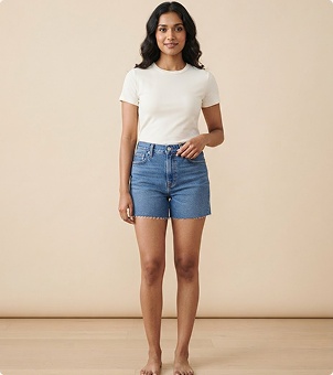 Blue Denim Shorts