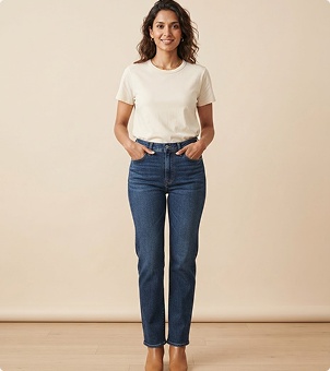 Dark Blue Denim Jeans